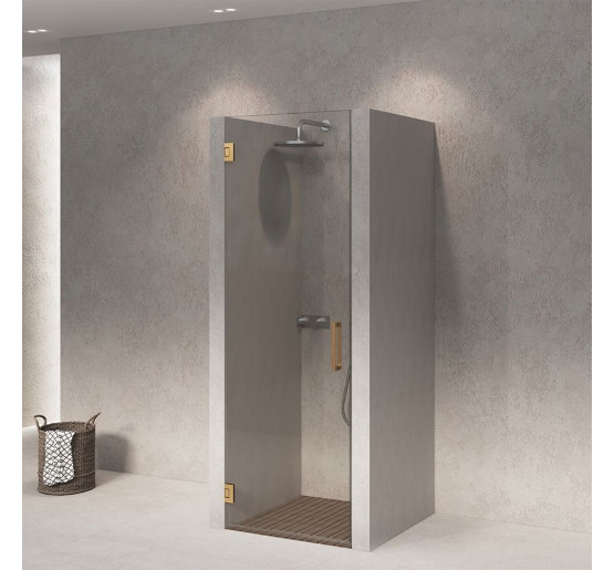 Стеклянная дверь для душа SDG PRINCESS 80x200 см прозрачное стекло 8мм, профиль хром (индивидуальные размеры и цвета под заказ)