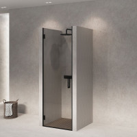 Скляні двері для душу SDG PRINCESS 80x200 см прозоре скло 8мм, профіль хром (індивідуальні розміри та кольори під замовлення)