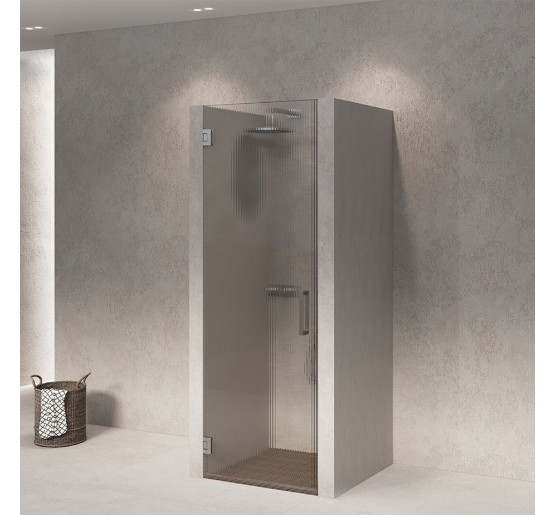 Стеклянная дверь для душа SDG PRINCESS 80x200 см прозрачное стекло 8мм, профиль хром (индивидуальные размеры и цвета под заказ)