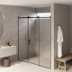 Скляні двері для душу SDG STILL 145x200 см прозоре скло 8мм, профіль хром (індивідуальні розміри та кольори під замовлення)