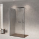 Скляна бездверна перегородка для душу SDG FALLS 80x140 см прозоре скло 8мм, профіль хром (індивідуальні розміри та кольори під замовлення)