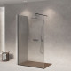Скляна бездверна перегородка для душу SDG FALLS 80x140 см прозоре скло 8мм, профіль хром (індивідуальні розміри та кольори під замовлення)