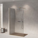 Скляна бездверна перегородка для душу SDG FALLS 80x140 см прозоре скло 8мм, профіль хром (індивідуальні розміри та кольори під замовлення)