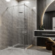 Скляна душова кабіна SDG CATARINA 80x80 см прозоре скло 8мм, профіль хром (індивідуальні розміри та кольори під замовлення)