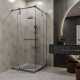 Скляна душова кабіна SDG CATARINA 80x80 см прозоре скло 8мм, профіль хром (індивідуальні розміри та кольори під замовлення)