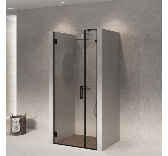 Скляні двері для душу SDG COLOMBO 90x200 см прозоре скло 8мм, профіль хром (індивідуальні розміри та кольори під замовлення)