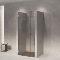 Скляні двері для душу SDG COLOMBO 90x200 см прозоре скло 8мм, профіль хром (індивідуальні розміри та кольори під замовлення)