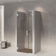Скляні двері для душу SDG COLOMBO 90x200 см прозоре скло 8мм, профіль хром (індивідуальні розміри та кольори під замовлення)