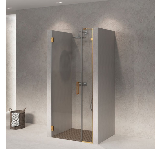 Скляні двері для душу SDG COLOMBO 90x200 см прозоре скло 8мм, профіль хром (індивідуальні розміри та кольори під замовлення)