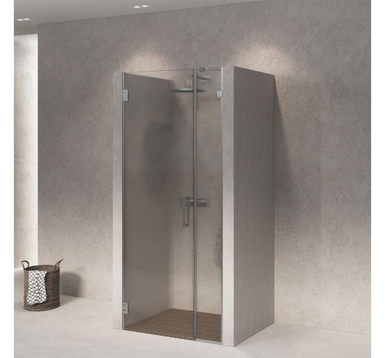 Скляні двері для душу SDG COLOMBO 90x200 см прозоре скло 8мм, профіль хром (індивідуальні розміри та кольори під замовлення)