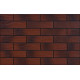Плитка структурна фасадна Cerrad Burgund 24,5x6,5 з відтінком