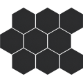 Мозаика Cerrad Cambia black lappato heksagon 27,53x33,4 (36729)