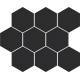 Мозаика Cerrad Cambia black lappato heksagon 27,53x33,4 (36729)