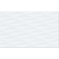 Плитка стінова Cersanit White wave structure glossy 25x40 