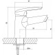 Змішувач для умивальника Cersanit  Avedo з металевим донним клапаном  (S951-043)