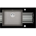 Кухонная мойка стеклянная с графикой Deante Capella край круглый (ZSC SD1C)