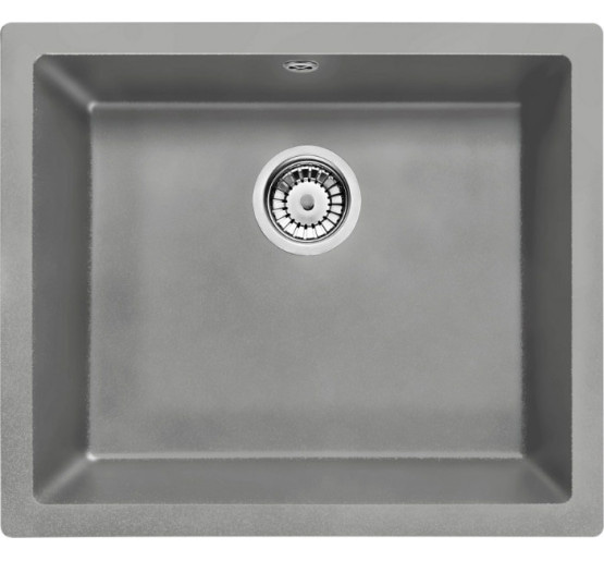 Гранітна кухонна мийка під стільницю Deante Corda сірий металік (ZQA S10C) 