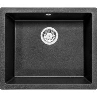 Гранитная кухонная мойка под столешницу Deante Corda графитовый металлик (ZQA G10C) 