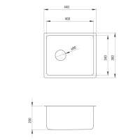 Кухонна мийка стальна 1 чаша без крила для сушки Deante Egeria сатин (ZPE 010A)