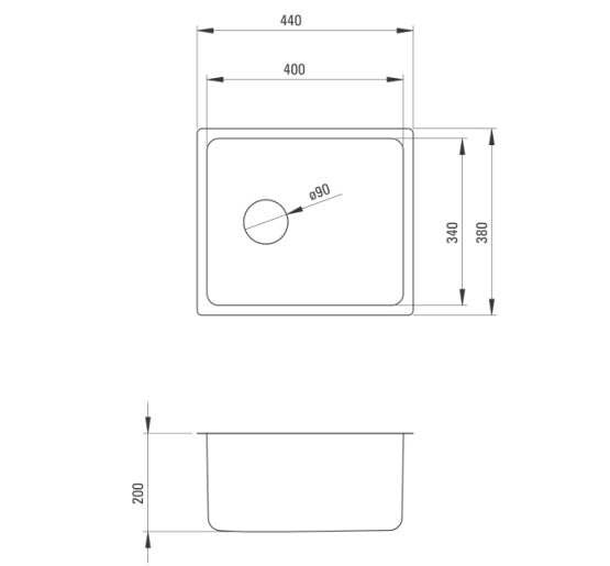 Кухонная мойка стальная 1 чаша без крыла для сушки Deante Egeria сатин (ZPE 010A)