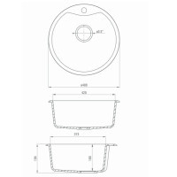 Гранітна кухонна мийка Deante Fiesta Solis сірий металік (ZRS S803) 
