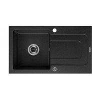 Гранітна кухонна мийка 1 чаша з крилом для сушіння Deante Funk графітовий (ZQQ 2113) 