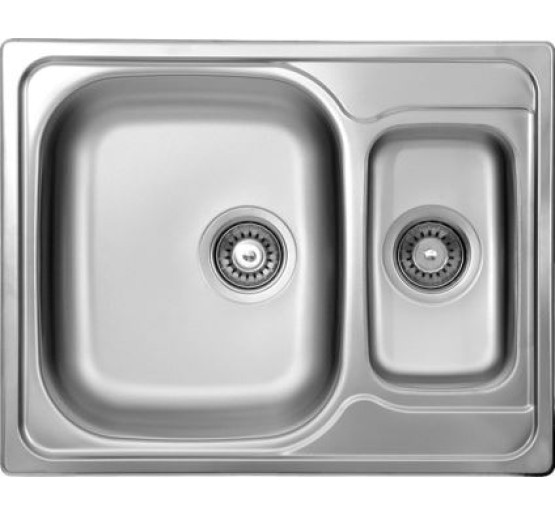 Кухонна мийка стальна 1,5 чаші без крила для сушки Deante Maredo декор (ZYU 3503)