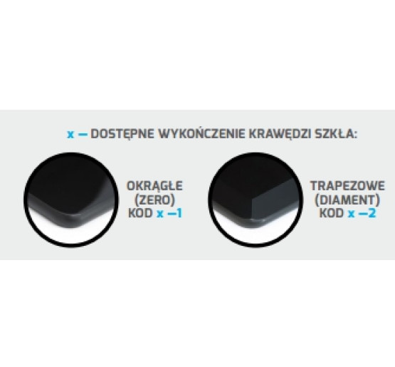 Кухонна мийка скляна з графікою Deante Capella край трапецевидний (ZSC AB2C)