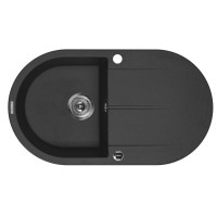 Гранітна кухонна мийка з крилом для сушки Deante Piva графітовий (ZQI 211B) 