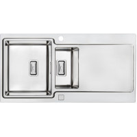 Кухонна мийка стальна 1,5 чаша з крилом для сушки Deante Prospero сатин (ZDP 0513)