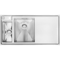 Кухонна мийка стальна 1,5 чаші з крилом для сушки Deante Sinope сатин (ZDS 051P)