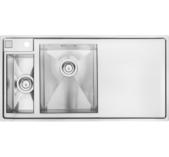 Кухонна мийка стальна 1,5 чаші з крилом для сушки Deante Sinope сатин (ZDS 051P)