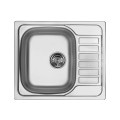 Кухонна мийка стальна 1 чаша з крилом для сушки Deante Soul декор (ZEO 311A)