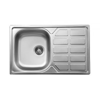 Кухонна мийка стальна 1 чаша з крилом для сушки Deante Soul декор (ZEO 3113)