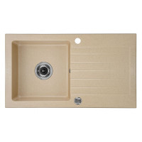 Гранітна кухонна мийка 1 чаша з крилом для сушки Deante Zorba бежевий (ZQZ 7113) 