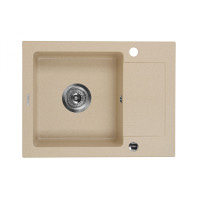 Гранітна кухонна мийка 1 чаша з крилом для сушки Deante Zorba бежевий (ZQZ 711A) 