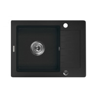 Гранітна кухонна мийка 1 чаша з крилом для сушки Deante Zorba графітовий (ZQZ 211A) 