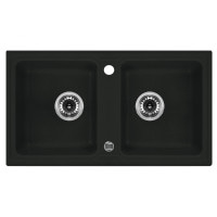 Гранітна кухонна мийка 2 чаші Deante Zorba графітовий (ZQZ 2203) 