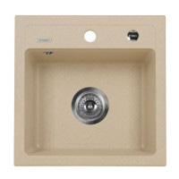 Гранітна кухонна мийка 1 чаша без крила для сушки Deante Zorba бежевий (ZQZ 7103) 