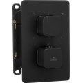 Термостатичний змішувач прихованого монтажу з перемикачем на душ Deante Box чорний (BXY NECT)