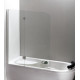 Штора для ванны Eger 120x150 прозрачное стекло, левая (599-120CH) 