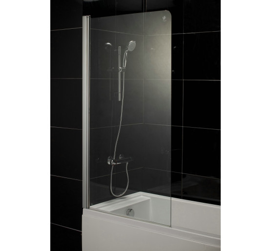 Штора для ванны Eger 80x150 прозрачное стекло, левая (599-02) 