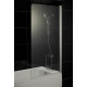 Штора для ванны Eger 80x150 прозрачное стекло, правая (599-02) 