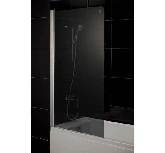 Штора для ванны Eger 80x150 тонированное стекло, левая (599-02 grey) 