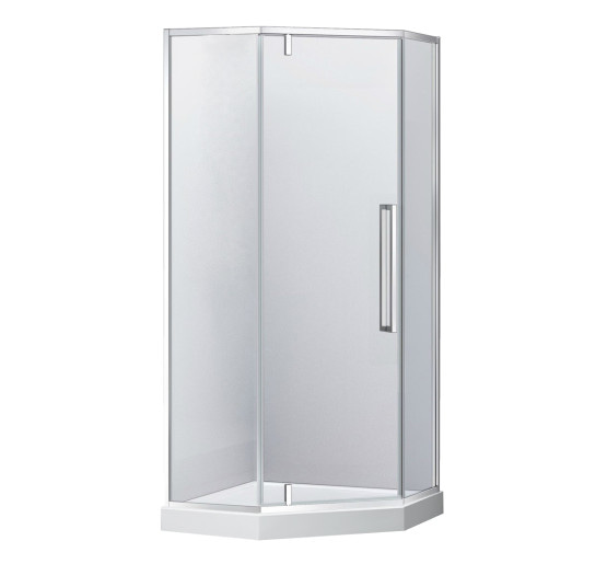 П'ятикутна душова кабіна без піддону Eger A LÁNY 100x100 з прозорим склом (599-553/1)