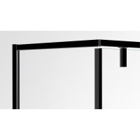 П`ятикутна душова кабіна без піддоном Eger A LÁNY 100x100 з прозорим склом профіль чорний (599-553/1 Black)