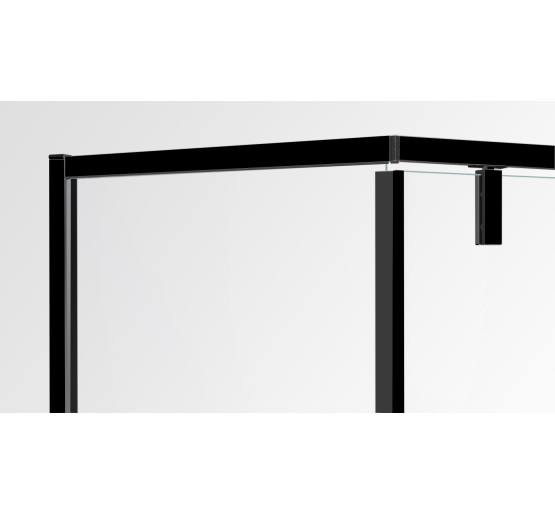 П'ятикутна душова кабіна з піддоном Eger A LÁNY 100x100 з прозорим склом профіль чорний (599-553 Black)