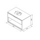 Комплект шкафчик+раковина Excellent Туто 60 серый/дуб (MLEX.0102.600.GRBL+UMYWALKA)