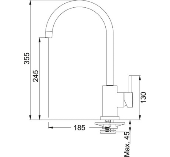 Кухонний змішувач Franke MATRIX з фіксованим носиком (115.0029.625)