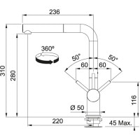 Змішувач для кухні Franke Active Plus Doc графіт з виносним шлангом (115.0373.890)